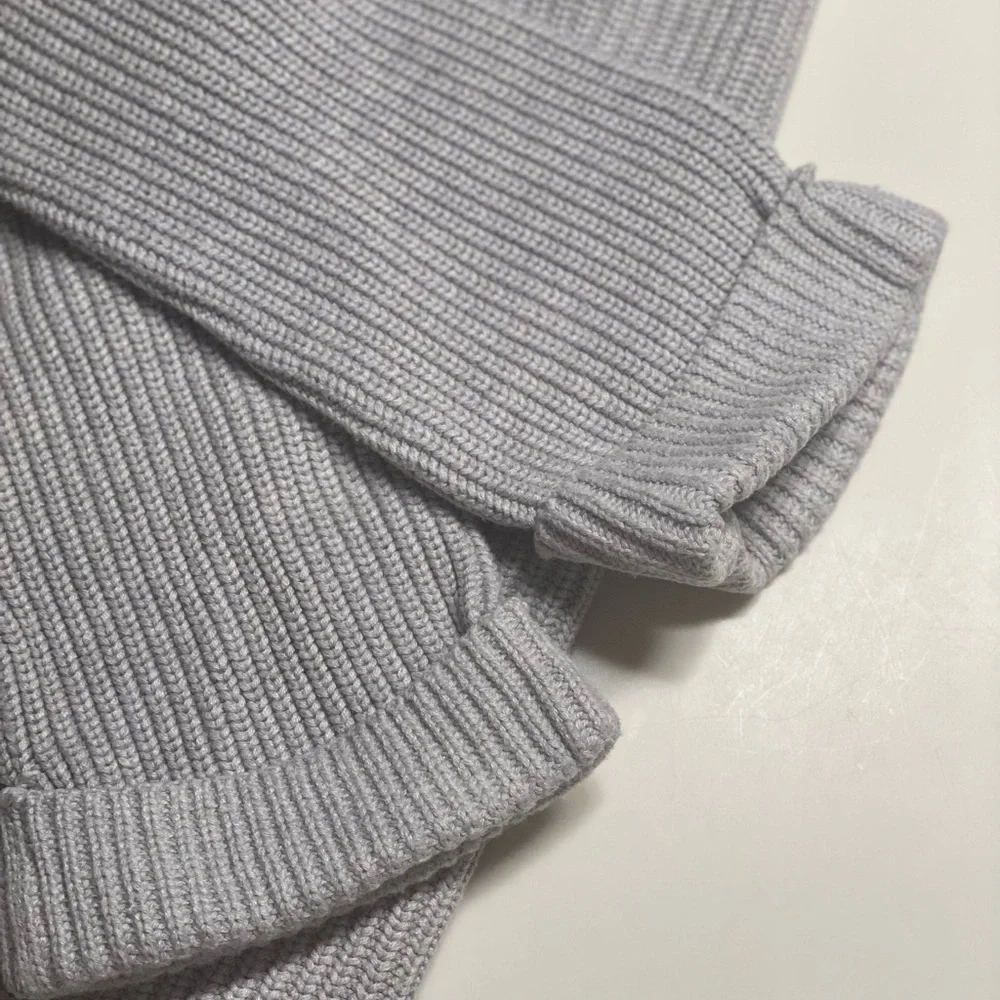 Loft Gray Ribbed Sweater - Picture 4 of 5